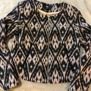 H&M Cropped Ikat Jacket